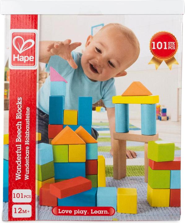 Actual product image Hape Wonderful Beech Blocks