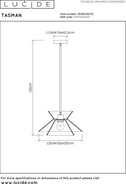 Produktbild Lucide Tasman (E27)