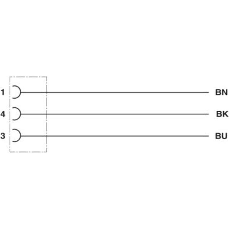 Thumbnail - Phoenix Contact 1415871 Sensor-/Aktor-Anschlussleitung 3 m Polzahl: 3 1 St., Elektronikkabel + Stecker, Schwarz