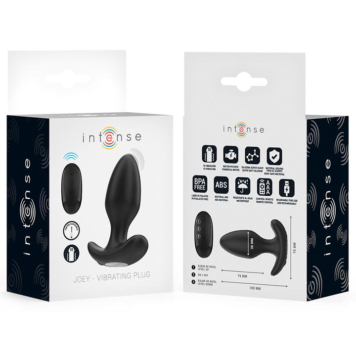 Immagine prodotto Intense Joey Plug Anale 10 Vibrazioni Nero Telecomando