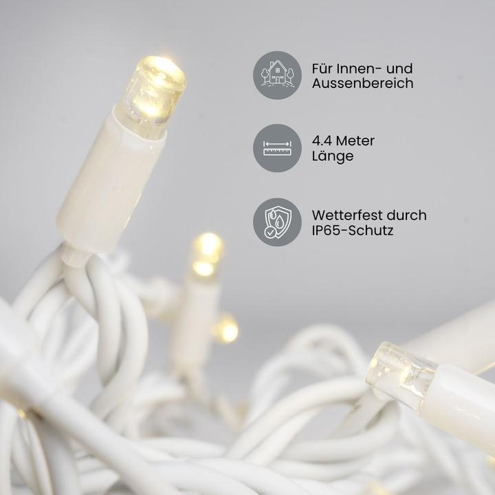 Produktbild Hermex LED Lichterkette 4.4m Gartenbeleuchtung Weihnachtsdeko Outdoor-Lichter (4.40 m)