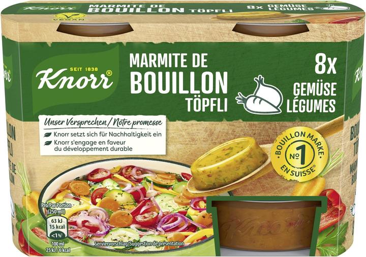 Actual product image Knorr Bouillon pots with lots of vegetables, soft consistency for sauces, meat, braised and wok dishes (4000 ml)