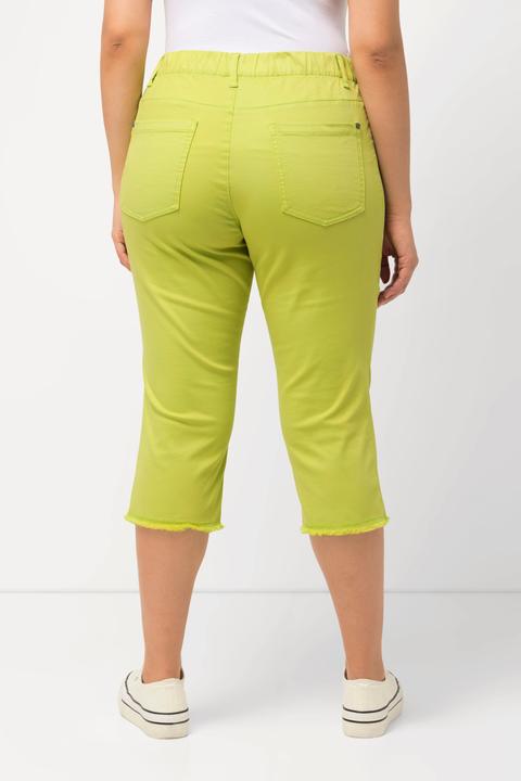 Produktbild Ulla Popken Caprihose Sienna, Fransensaum, schmales Bein, Stretch (60)