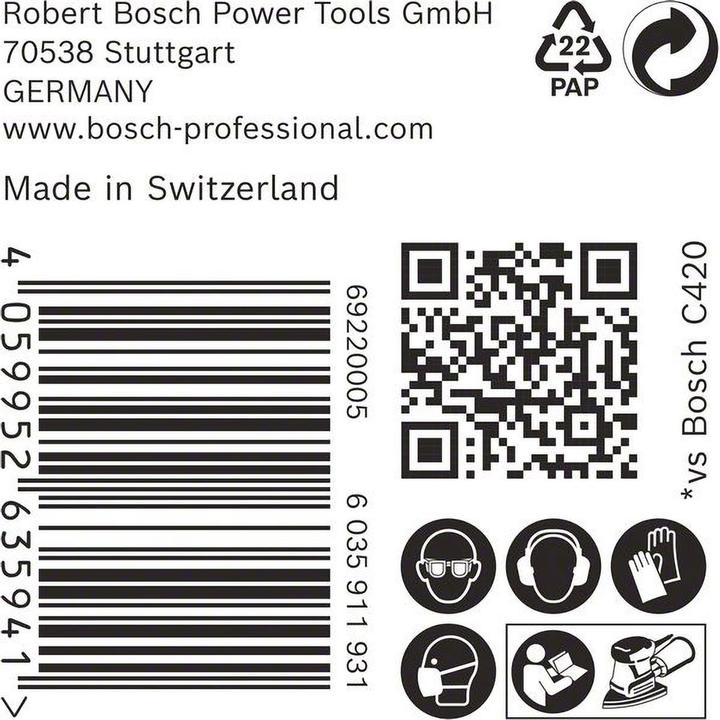 Produktbild Bosch Professional Zubehör EXPERT C470 Schleifpapier, 100 x 150 mm, G 180, 50 Stück (180)