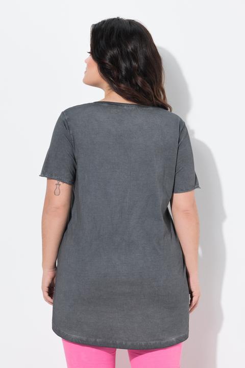 Produktbild Angel of Style T-Shirt, A-Linie, leuchtender Schriftzug LAUGH (50)