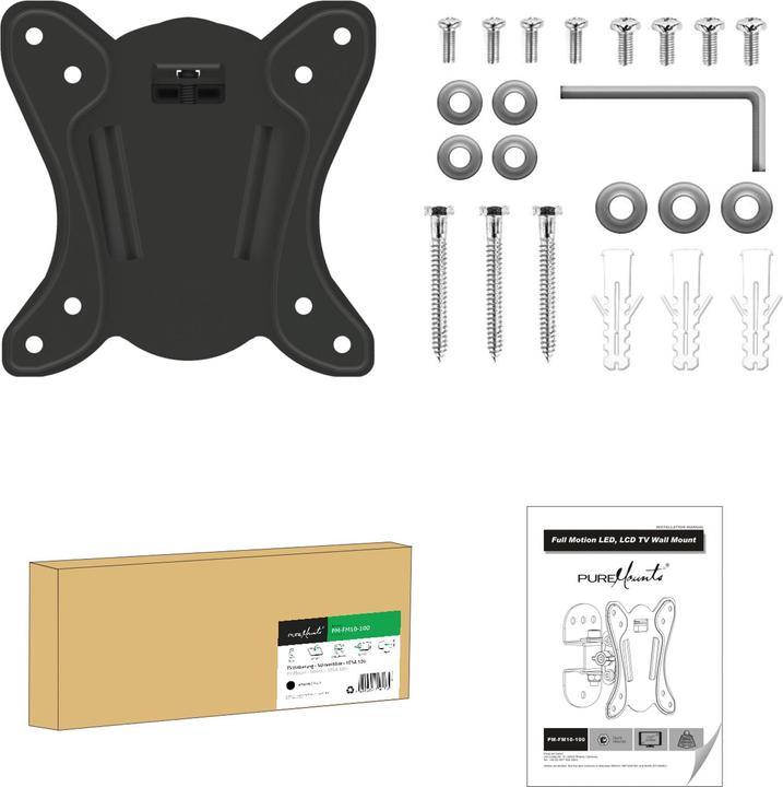 Image du produit PureMounts PM-FM10-100 (Mur, 25 kg, 13" - 27")