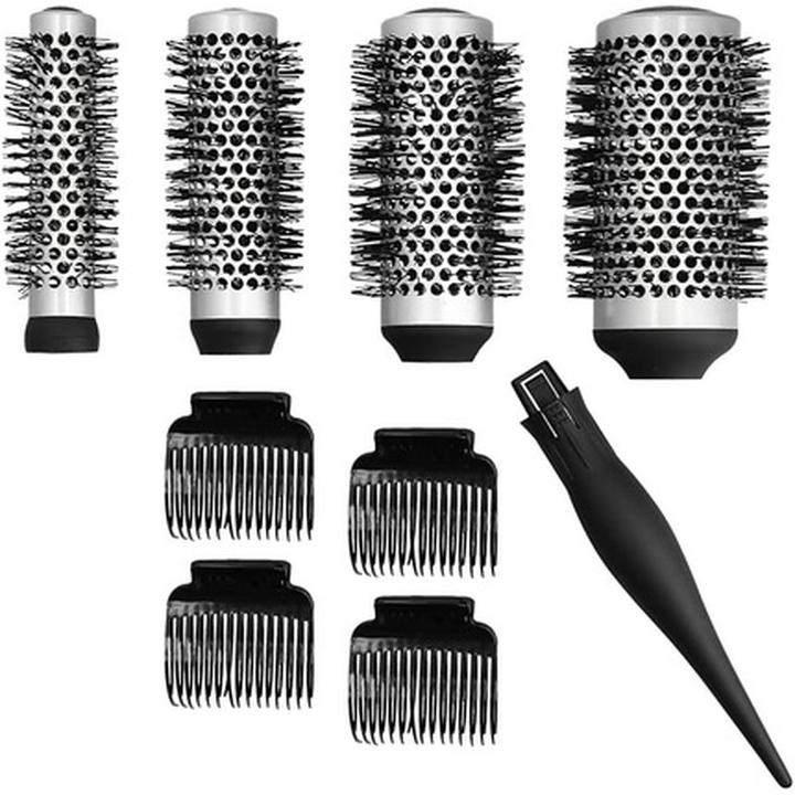 Produktbild Tools for Beauty T4B LUSSONI Professional Anti-Static Styling Brush Set with 4 Interchangeable Brush Heads, 4 Clips
