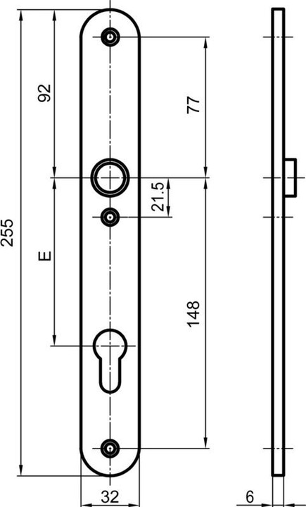 Produktbild Glutz Schutztürschild 5360 glide/easyfix® (Türschildgarnitur)