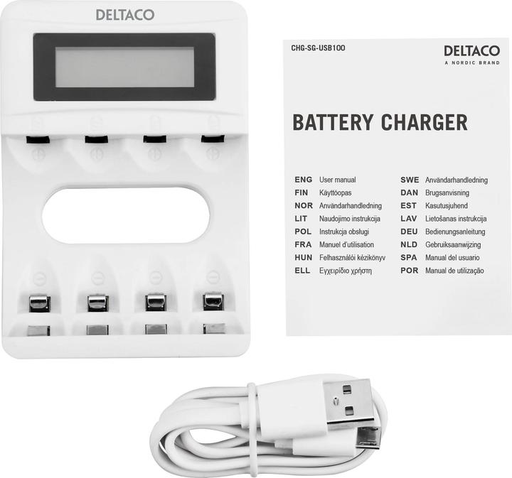 Produktbild Deltaco CHG-SG-USB100 (1 Stk., AA, AAA)