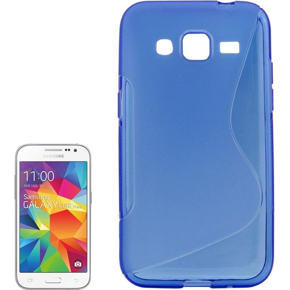 König Design Handyhülle TPU Schutzhülle für Samsung Galaxy Core Prime Blau (Samsung Galaxy Core Prime), Smartphone Hülle...