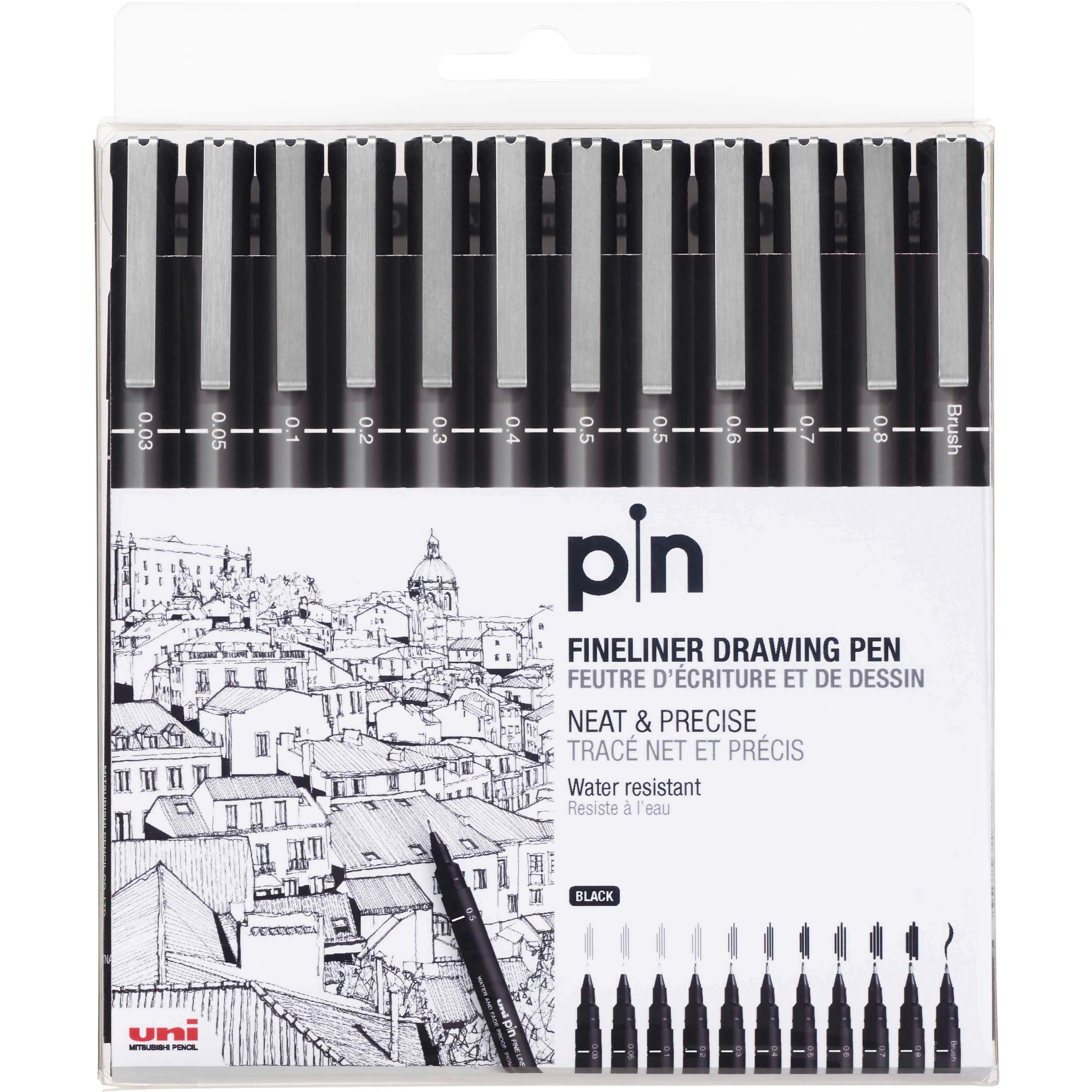 Uni-ball, Schreibstifte, Pin Fineliner (Black, 12 x)