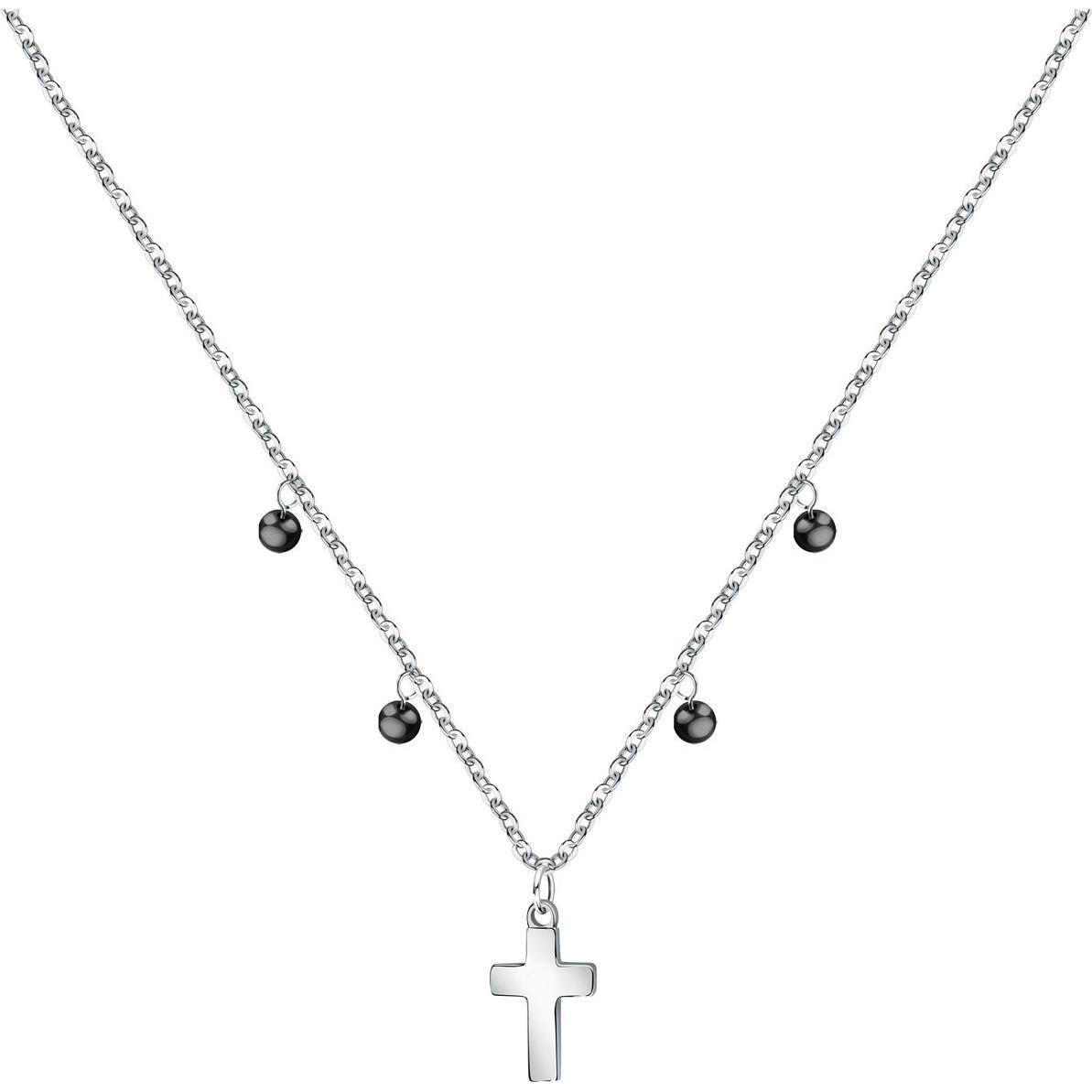 La Petite Story, Halsschmuck, Family Cross Halskette, (Edelstahl, 40 - 45 cm)