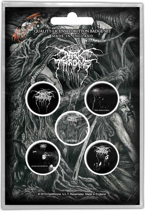 Immagine prodotto Darkthrone Set di distintivi Old Star da 5 pezzi in plastica e metallo