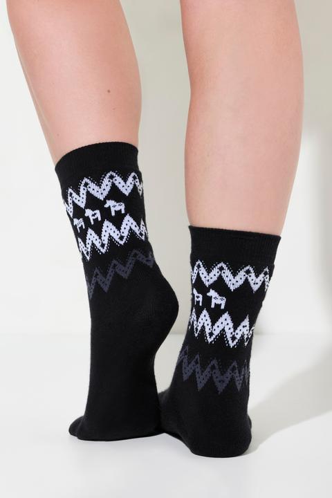 Produktbild Ulla Popken Socken, 2er-Pack, Norwegermuster (2er Pack, 50/56)