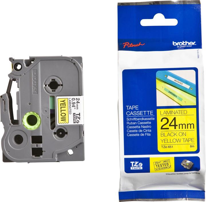 Produktbild Brother Tze-651 (2.40 cm, Gelb, Schwarz)