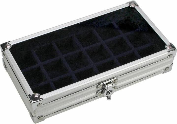 Produktbild Safe Alu Vitrine mit 18 Fächer (115 x 40 x 195 cm)