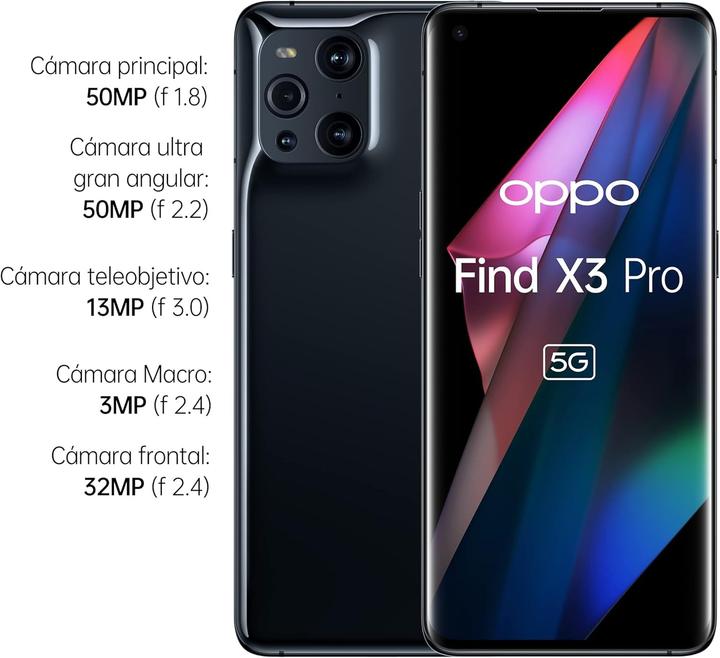 Produktbild OPPO Find X3 Pro (256 GB, Schwarz, 6.70", Dual SIM, 5G)