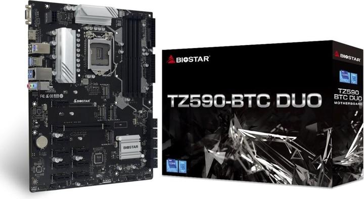 Productafbeelding Biostar TZ590-BTC DUO moederbord (LGA 1200, Intel Z590, ATX)