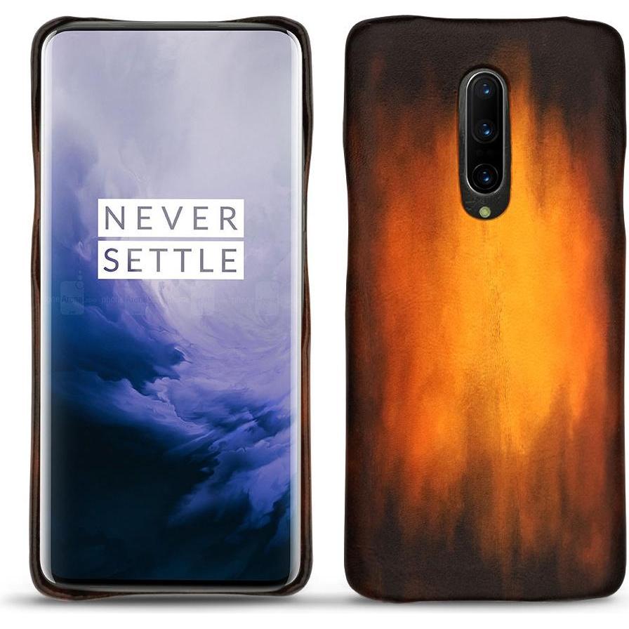 Noreve Lederschutzhülle (OnePlus 7 Pro), Smartphone Hülle, Violett