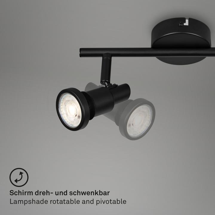 Produktbild Briloner LED Spotleuchte, schwarz, 2xLED/GU10/4,8W (400 lm, GU10)
