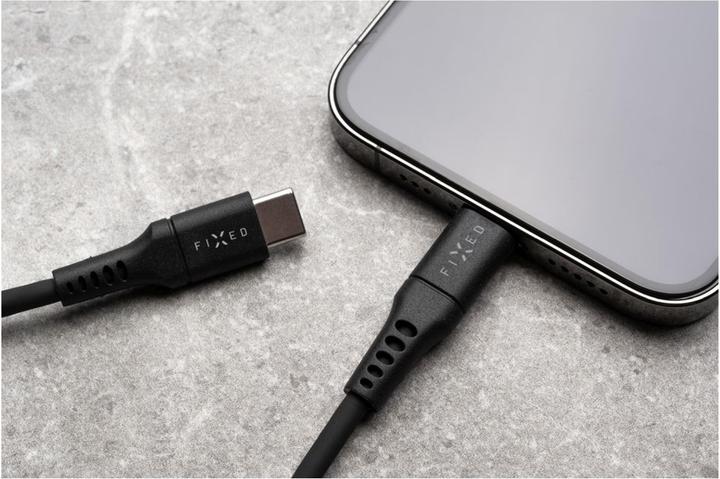 Actual product image Fixed Liquid Silicone Cable USB-C/USB-C, 1,2m, 60W, black (1.20 m, USB 2.0, 60 W)
