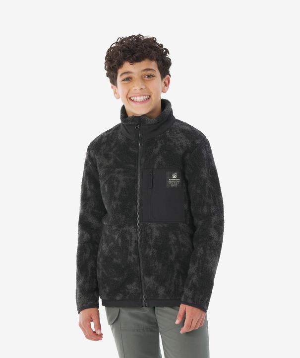 Quechua Fleecejacke Kinder Gr. 122–170 Sherpa warm - NH 900 Zip camouflage/schwarz (134)