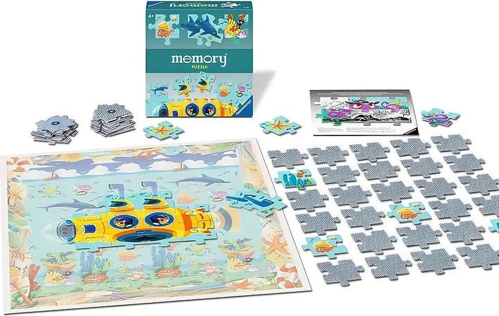 Produktbild Ravensburger 22461 - memory® Puzzle Unterwasserwelt - Für 2-4 memory® Fans ab 4 Jahren, der (80 Teile)