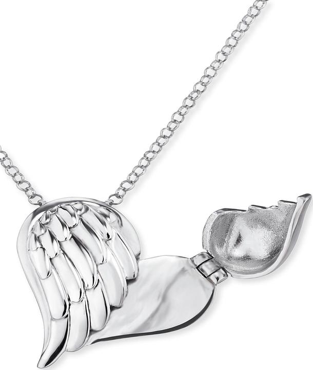 Actual product image Engelsrufer Necklace heart wings silver rosé (925 silver rhodium-plated, 44 cm)