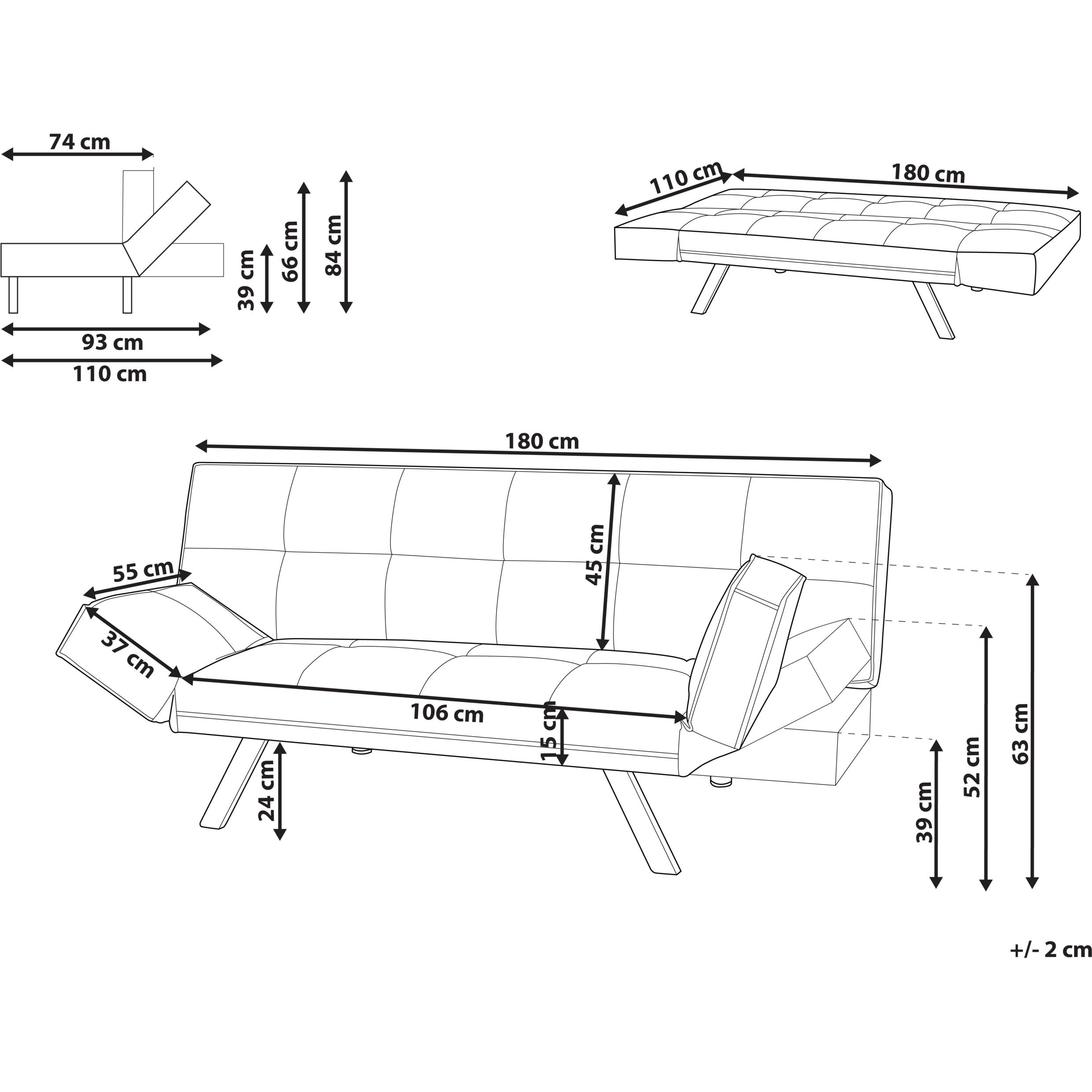 Thumbnail - Beliani, Sofa, Bristol (3-Sitzer)