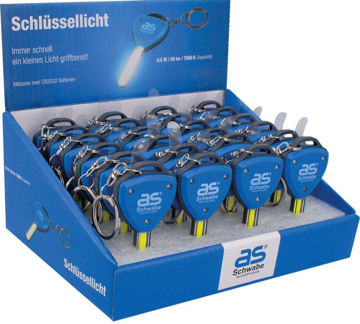 Produktbild 99456 Schlüsselanhänger Schlüssellampe 0,5W im Display a 24 Stück.