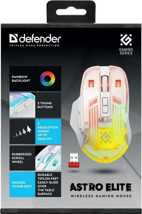 Actual product image Defender MYSZ GM-056 ASTRO ELITE 3200dpi 7P (Wireless)