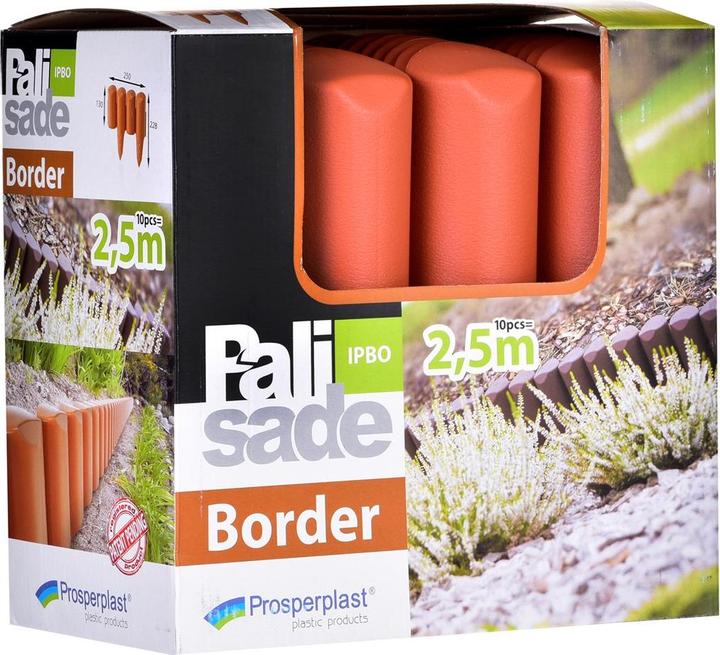 Productafbeelding Prosperplast 2,5 m gazon plastic rand, in terracotta kleur (250 cm)