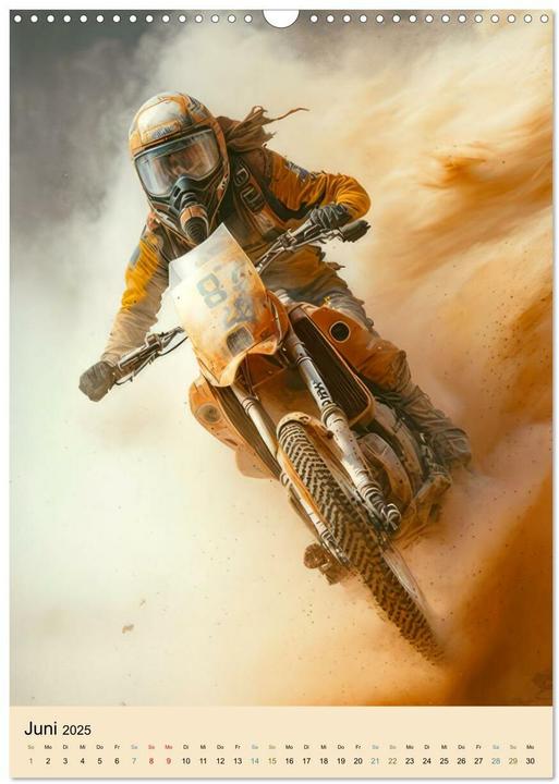 Produktbild Motorrad Wüstenrennen (Wandkalender 2025 DIN A3 hoch), Monatskalender (A3)