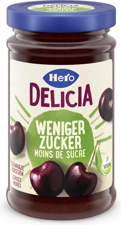 Actual product image Hero HE DW Black cherry jam GLA (220 g)