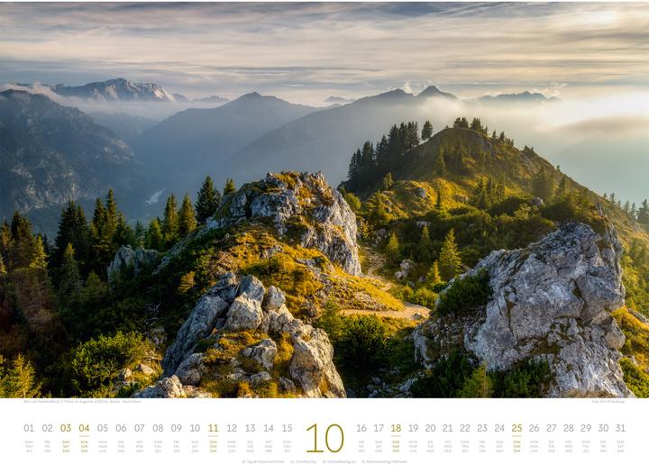 Image du produit Naturparadies Alpen Kalender 2026 (54 x 42 cm, Couverture rigide, Anglais, Français, Allemand)