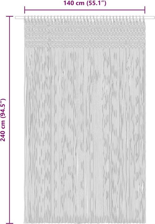 Actual product image vidaXL Vorhang (140 x 240 cm)