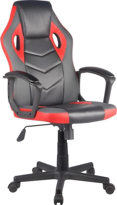 Actual product image Home123 Bürostuhl ROMAN schwarz/grau + rot