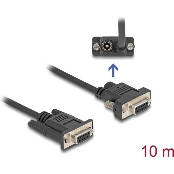Delock Seriell Kabel RS-232 D-Sub9 Buchse zu D-Sub9 Buchse S (10 m), Schnittstellenkabel