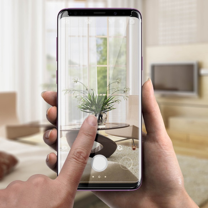 Actual product image Avizar bulletproof glass, glass protective film, protective glass (1 Piece, Samsung Galaxy S9+)