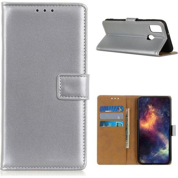 Thumbnail - MU Classic Classic II Leder Bookcover Series (OnePlus Nord N100), Smartphone Hülle, Silber