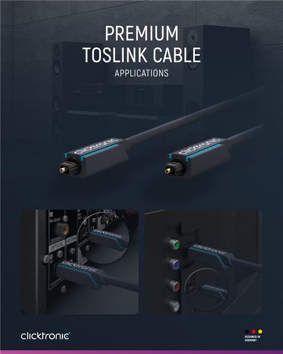 Produktbild clicktronic Toslink – Toslink (0.50 m, Toslink Kabel)