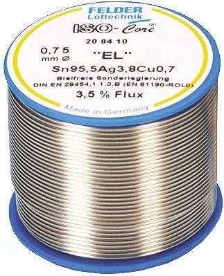 Produktbild Felder Lottechnik Lötdraht Sn95,5Ag3,8Cu0,7 0,75mm 250g (Lötzinn)