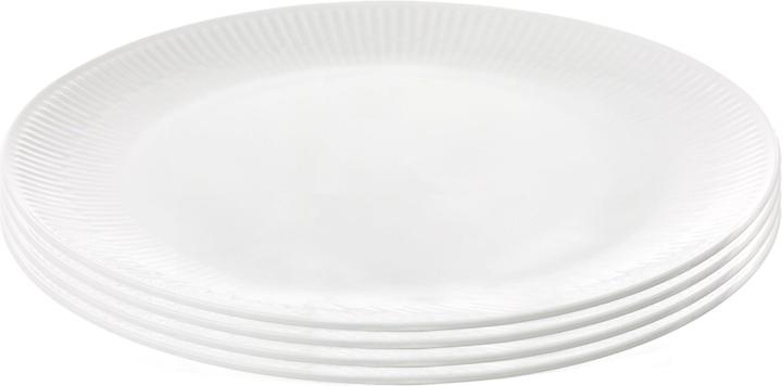 Immagine prodotto Aida Relief - Set di 4 piatti da pranzo bianchi - 22 cm (35186) (4 x, 22 cm)