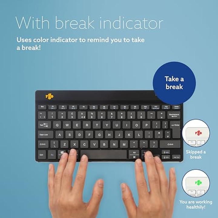 Actual product image R-Go Tools R-Go Keyboard Compact Break US Layout wireless black (USA, Wireless)
