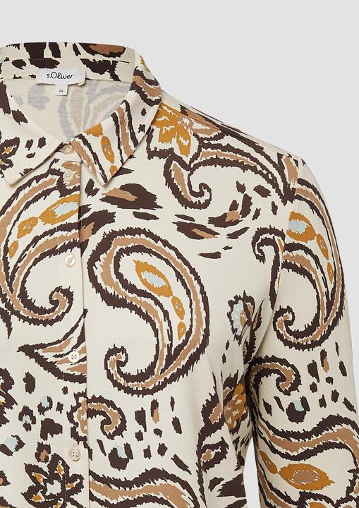 Immagine prodotto s.Oliver T-Shirt Elastische Hemdbluse aus Jersey (48)