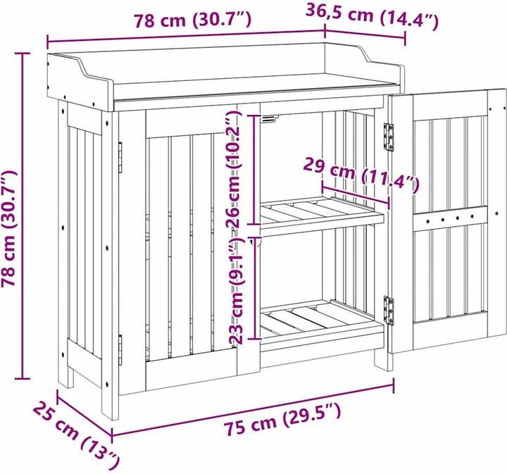 Image du produit vidaXL Garten-Schrank