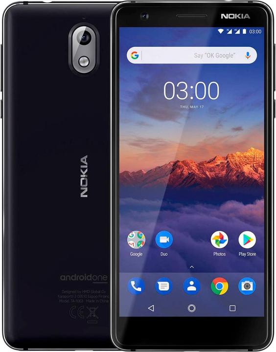 Produktbild Nokia 3.1 (32 GB, Black Chrome, 5.20", Dual SIM + SD, 4G)
