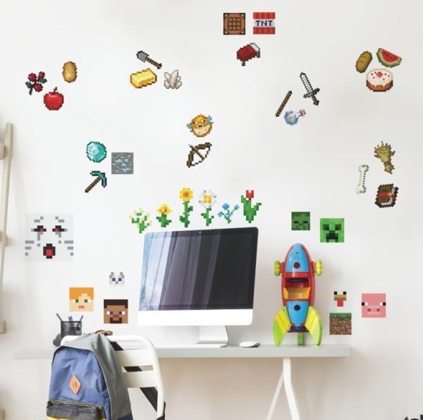 Actual product image Roommates Minecraft Peel And Stick Wall Decals
