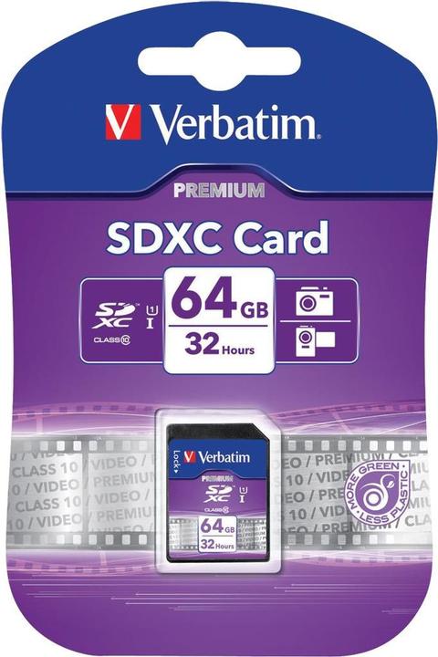 Produktbild Verbatim SDXC Card Class 10 Premium (64 GB, SDXC, U1, UHS-I)