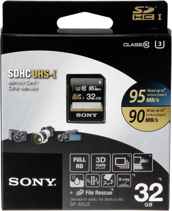 Produktbild Sony Sf-32uz Sdxc Uhs-I U3 (32 GB, SDHC, U3, UHS-I)